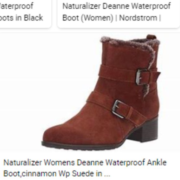 24hr Comfort- NATURALIZER 100%Waterproof Leather Lined Fall/Winter Ankle boot 9w - Picture 12 of 13